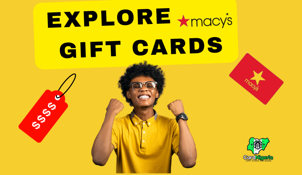 the cover of" Explore Macy’s Gift Cards"