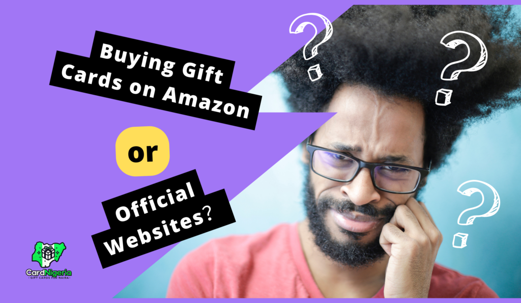 the cover of "the difference between buying gift cards on amazon and official websites "