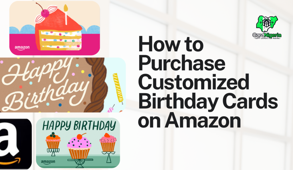 the cover of some amazon customized gift cards