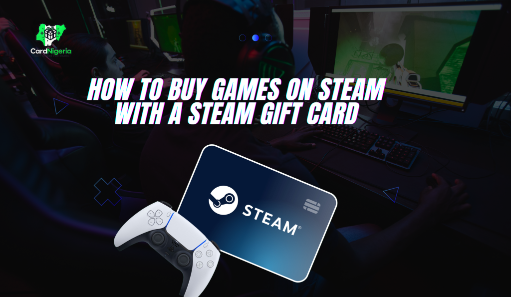 the images of game controllers and steam gift card
